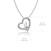 University of Wyoming Heart Necklace - Silver