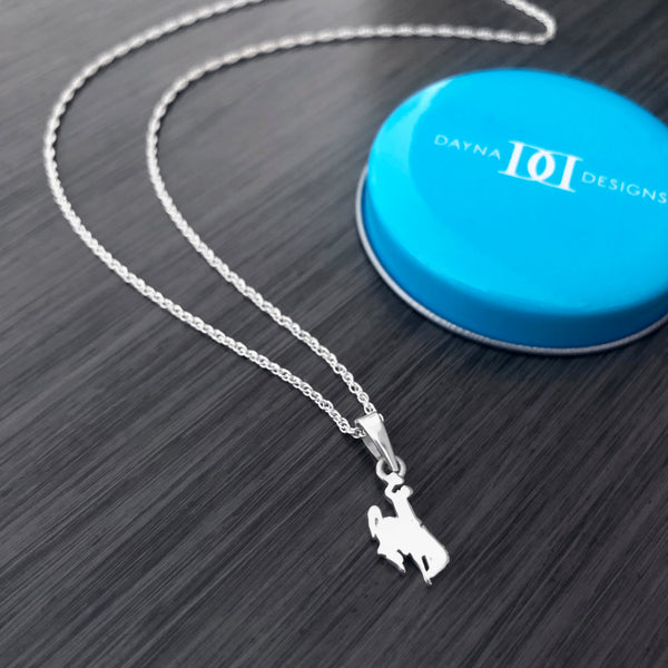 University of Wyoming Pendant Necklace - Silver