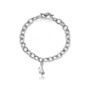 University of Wyoming Link Bracelet - Silver