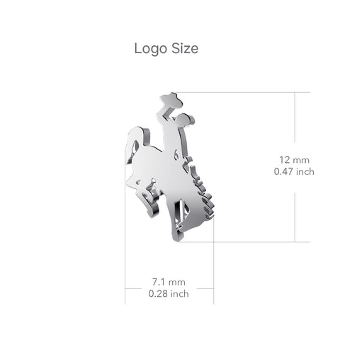University of Wyoming Dangle Earrings - Silver