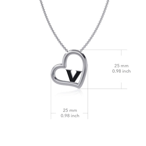 Vanderbilt Commodores Heart Pendant Necklace - Enamel