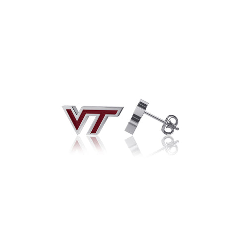Virginia Tech University Post Earrings - Enamel