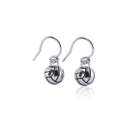 Volleyball Dangle Earrings - Silver