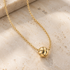 Volleyball Pendant Necklace - Gold