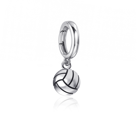 Volleyball Bracelet Charm - Silver