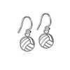 Volleyball Dangle Earrings - Enamel