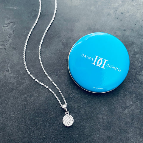 Volleyball Pendant Necklace - Enamel