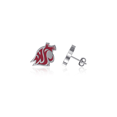Washington State Cougars Post Earrings - Enamel
