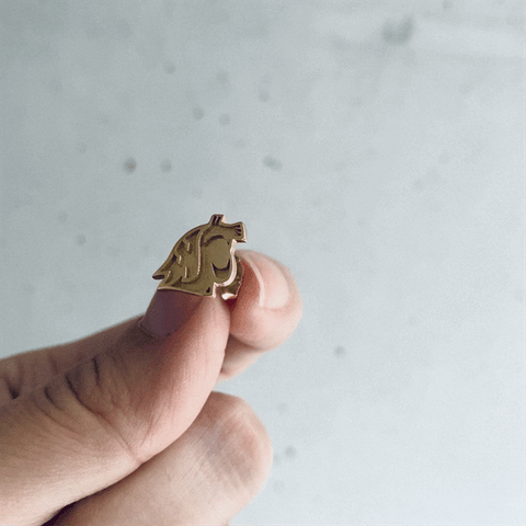 Washington State Cougars Stud Earrings - Gold over Silver