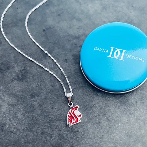 Washington State Cougars Pendant Necklace - Enamel