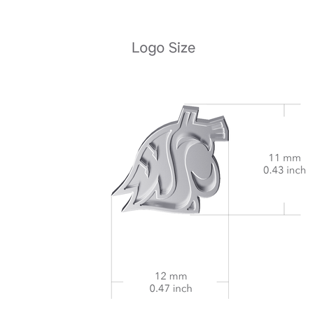 Washington State Cougars Stud Earrings - Silver