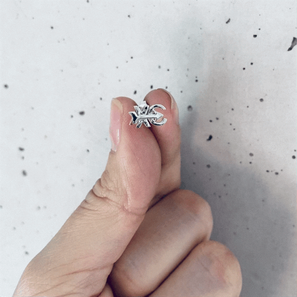 Cross Country Stud Earrings - Silver