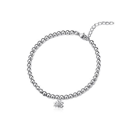 Cross Country Silver Beaded Bracelet