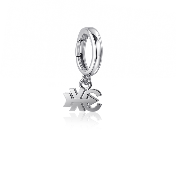 Cross Country Bracelet Charm - Silver