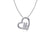 Northwestern Wildcats Heart Pendant Necklace - Silver