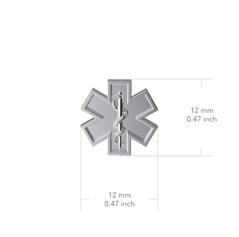 EMT Paramedic Pendant Necklace - Silver