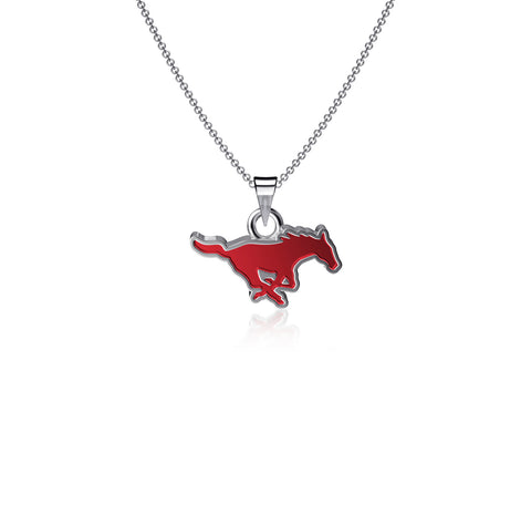 Southern Methodist Mustangs Pendant Necklace - Enamel