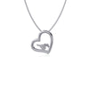 Southern Methodist Mustangs Heart Pendant Necklace