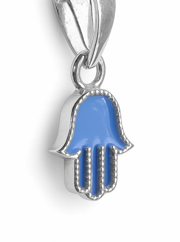 Hamsa Pendant Necklace - Enamel