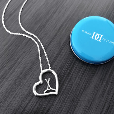 Hockey Heart Necklace