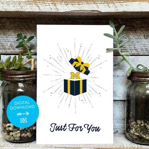 University of Michigan Gift Greeting Card - Digital Download