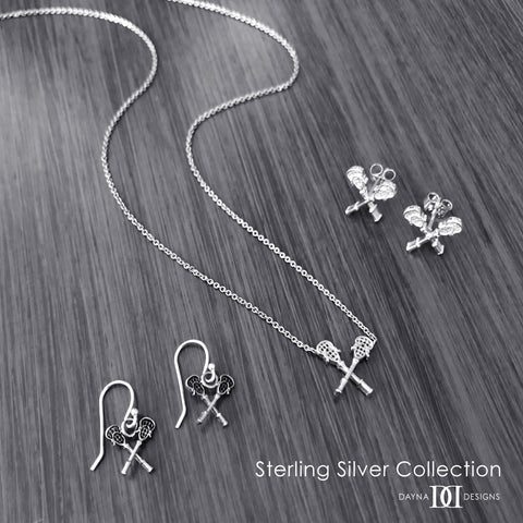 Lacrosse Sticks Pendant Necklace