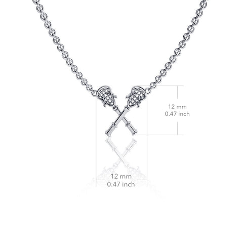 Lacrosse Sticks Pendant Necklace