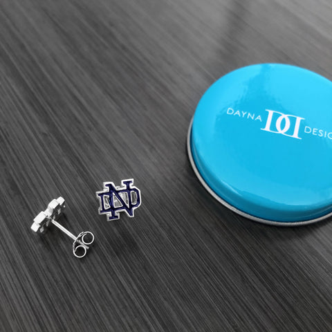 University of Notre Dame Post Earrings - Enamel