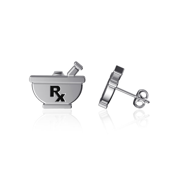 Pharmacy Stud Earrings - Silver