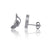 Music Note Post Earrings - Silver