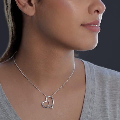 Hockey Heart Necklace