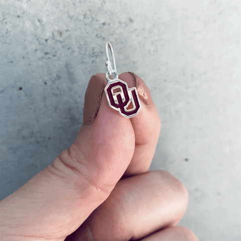 University of Oklahoma Dangle Earrings - Enamel