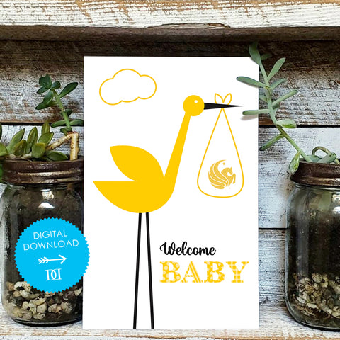 Central Florida Baby Card - Digital Download