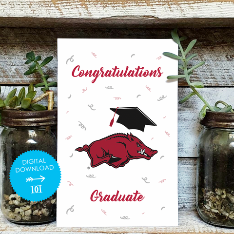 University of Arkansas Grad Card - Digital Download