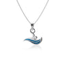 Swimming Pendant Necklace - Enamel