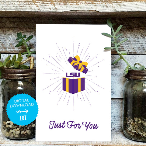 LSU Gift Greeting Card - Digital Download