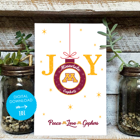 University of Minnesota Joy Christmas Card - Digital Download