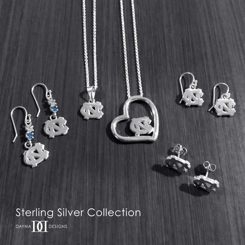 University of North Carolina Heart Necklace - Silver
