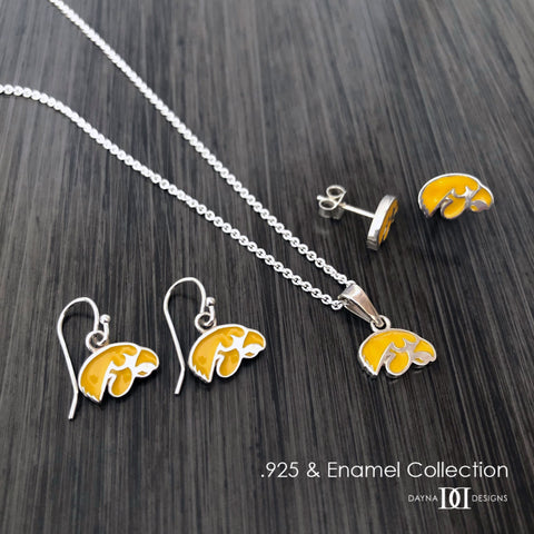 University of Iowa Dangle Earrings - Enamel