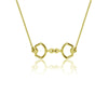 Horse Bit Equestrian Pendant Necklace - Gold
