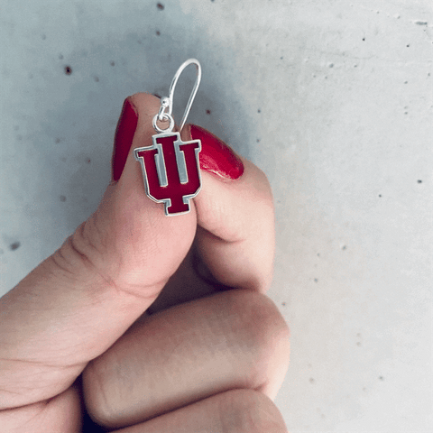 Indiana University Dangle Earrings - Enamel