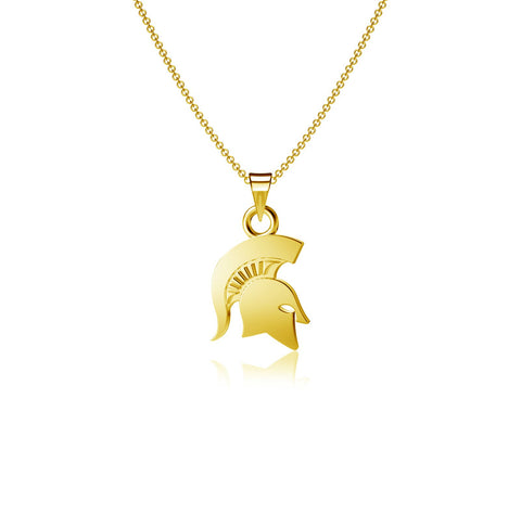 Michigan State University Pendant Necklace - Gold Plated