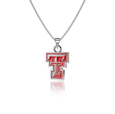 Texas Tech University Pendant Necklace - Enamel