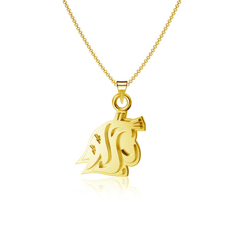 Washington State Cougars Pendant Necklace - Gold Plated