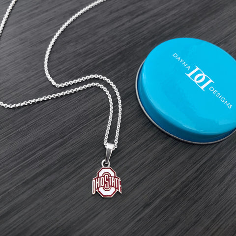 Ohio State University Pendant Necklace - Enamel