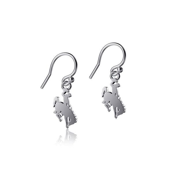 University of Wyoming Dangle Earrings - Silver