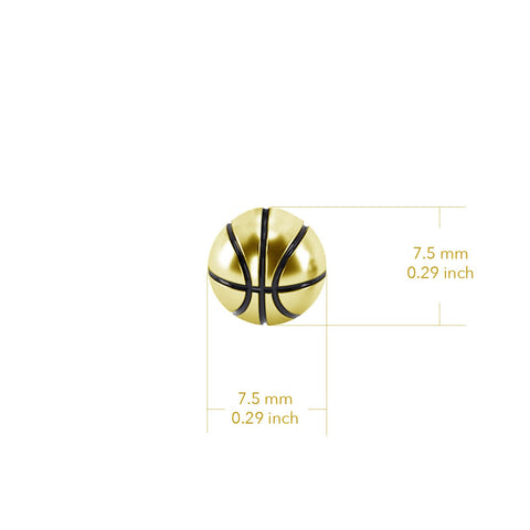 Basketball Post Earrings - Gold Plated