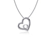 University of Oregon Heart Necklace - Silver
