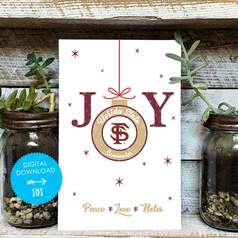 Florida State Joy Christmas Card - Digital Download