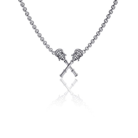 Lacrosse Sticks Pendant Necklace